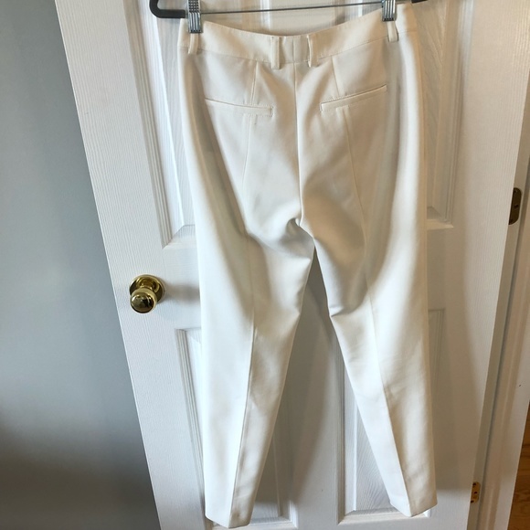 Akris Punto Fabia Pebble Crepe Pants in Cream sz 6 $568 - Picture 7 of 12